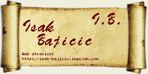 Isak Bajičić vizit kartica